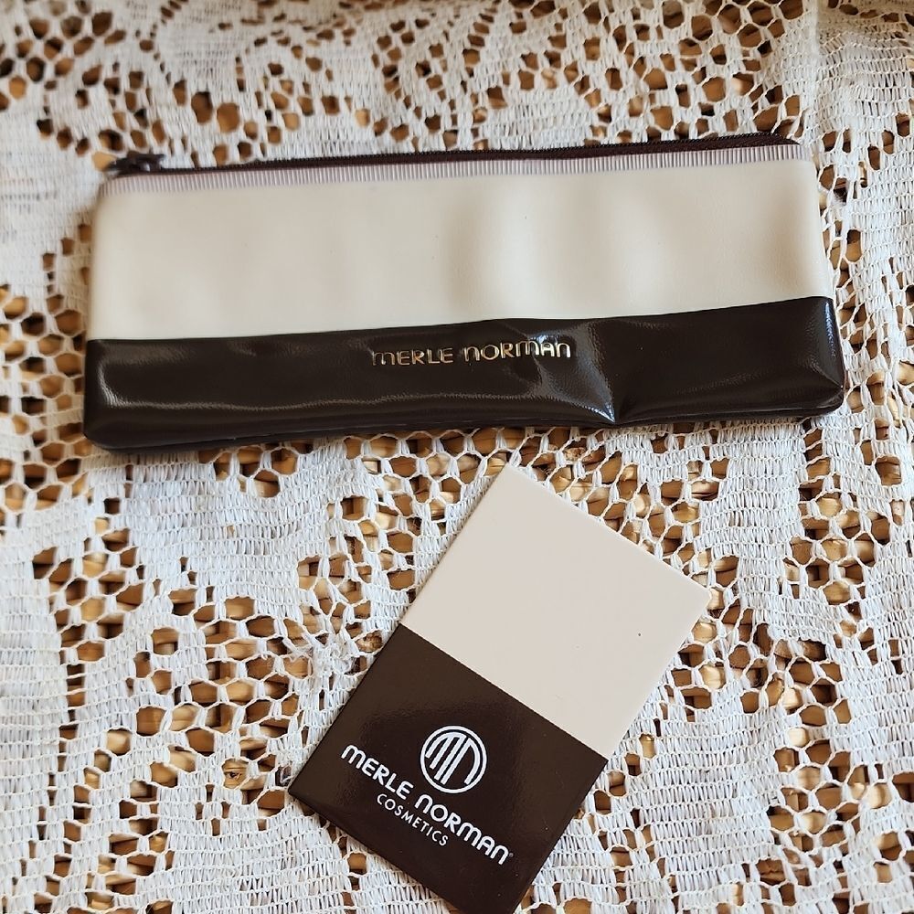Merle Norman Black and White Cosmetic Bag